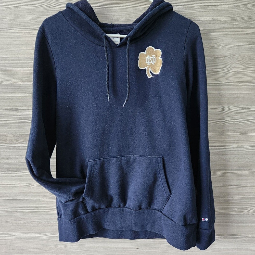 Notre Dame Womens Champions‎ Navy Blue Hooded Pullover Jacket Size Junior Large